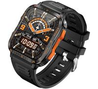 Montre intelligente armée Kt79 pour homme, robuste et portable, étanche IPX8, 3 ATM, lampe de poche LED intégrée, appel sans fil 5.3, suivi complet de la santé, batterie prolongée de 25 jours