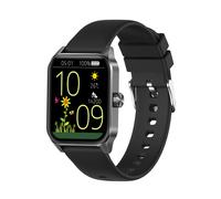 Montre intelligente avec appels Bluetooth et surveillance de la santé Black