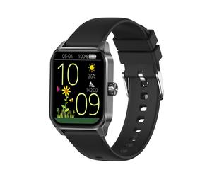 Montre intelligente avec appels Bluetooth et surveillance de la santé Black