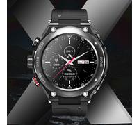 Montre intelligente avec cadran en verre - 2 en 1 : lecteur d'activité, écouteurs Bluetooth, musique MP3, enregistrement, suivi de la condition physique, moniteur de fréquence cardiaque
