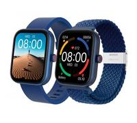 Montre intelligente avec cadran rond 1,8"" DCU Smartwatch Los Angeles en bleu avec écran tactile 1,8"", connectivité Bluetooth 5.3, 22