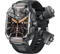 Montre Intelligente Avec Casque Bluetooth, Écran Carré De 2 Pouces, Tracker D'exercice Avec Fréquence Cardiaque Tension Artérielle Oxygène Dans Le Sang Suivi Du Sommeil Appel (Argent)