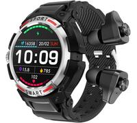 Montre Intelligente Avec Écouteurs Tws Earbuds 1.43'' Amoled Écran Tactile Fitness Tracker Nfc Pression Artérielle Fréquence Cardiaque Moniteur De Sommeil Répondre/Prendre Un Appel (Noir)