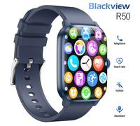 Montre intelligente Blackview R50 - appels Bluetooth / assistant vocal AI, montre de fitness de 1,85" avec moniteur de fréquence cardiaque SpO2 et de sommeil, plus de 100 modes sportifs, suivi d activ
