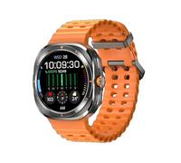 Montre intelligente classique 7 pour homme et femme avec cadran personnalisé HD AMOLED Appel vocal GPS NFC Tracker Montre de sport (orange)