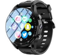 Montre Intelligente De Luxe 4g Avec Carte Sim, Double Caméra, Appel Vidéo 8 Go + 128 Go De Rom Avec Wifi, Gps, Étanche, Gooogle Play Store Pour Homme Et Femme, Cadeau (Noir, Ram 8 Go De