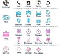 Montre Intelligente Enfant, Écran Tactile Smartwatch Téléphone Pédomètre Mode Scolaire Lampe de Poche Calculatrice SOS Réveil, Garçons Filles Étudiant Cadeau d'anniversaire, Noir