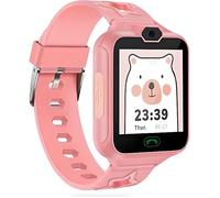 Montre Intelligente Enfant Montre Connectée Fille avec Caméra Ecran Tactile 1,44"" Etanche Musique/Téléphone Micro SIM/7 Jeux/Réveil