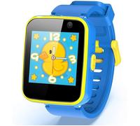 Montre Intelligente Enfant Montre Connectée Garçon avec Caméra Ecran Tactile 1,54"" Etanche Musique/Téléphone Micro SIM/5 Jeux/SOS