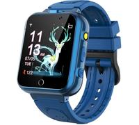 Montre Intelligente Enfants 24 Jeux - Musique MP3 Montre Enfants Fille Garçon,2 Caméra,Alarme,Podomètre,Vidéo,Calculatrice,(Bleu)