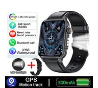 Montre Intelligente Étanche Ip67 Life Pour Femme, Écran Ultra Fin De 1.96 Pouces, Lampe De Poche Led, Appel Sans Fil, Vérification De La Santé, Nouveau, 2025.Black Belt.