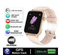Montre Intelligente Étanche Ip67 Life Pour Femme, Écran Ultra Fin De 1.96 Pouces, Lampe De Poche Led, Appel Sans Fil, Vérification De La Santé, Nouveau, 2025.Pink Silica.