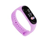 Montre Intelligente Étanche Pour Enfants,Montre-Bracelet Numérique À Led,Montre De Sport En Silicone Pour Enfants,Bracelet Cadeau D'anniversaire,Mode Garçon Et Fille,1pc - Type Light Purple