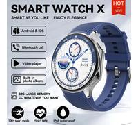 Montre Intelligente Étanche Pour Oppo Watch X, Mémoire 4g, Musique, Vidéo, Appel Bluetooth, Ip68, Amoled, Écouteurs Tws, Nouveau, 2024-Bleu
