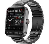 Montre intelligente F57L - Santé, sport, étanche - Bandeau en acier noir 01 G