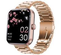 Montre intelligente F57L - Santé, sport, étanche - Bandeau en acier rose 01 G