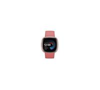 Fitbit Montre connectée Versa 4 40 mm Rose cuivre – bracelet sable rose S/L – Bluetooth, NFC