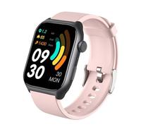 许愿日 Montre Intelligente GTS7pro - Montre Sportive avec Monitoring de la Fréquence Cardiaque, de l'Oxygène dans Le Sang (SpO2) et Détection sur Toutes Les Peaux (Silicone Pink)