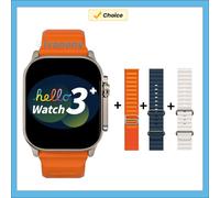 Montre Intelligente Hello 3 Plus Ultra 49mm Bluetooth Appel Rappel Whatsapp Assistant Vocal Chatgpt Ebook Double C?ur Smartwatch Hommes 2024 - Type A