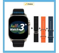 Montre intelligente Hello Watch 3 Plus Ultra 4GB 49mm écran Amoled réponse appel Assistant vocal ChatGPT Ebook - C-With Box