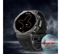 Montre intelligente militaire T-Rex, 3 GPS intégrés, boussole, altimètre, barométrique, 5iko, IP69K, étanche, AMOLED, appel Bluetooth, montre intelligente-Black Ajouter des films
