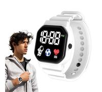 Montre intelligente : montre avec d'activité physique, contrôle parental sécurisé | Moniteur de pression artérielle, tracker d'exercices, montres LED étanches, silicone chronométrage C