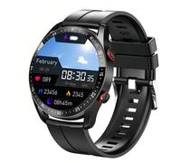 Montre intelligente multi-sport avec écran tactile et appel Bluetooth pour hommes Noir
