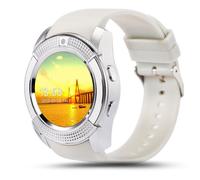 Montre intelligente multifonction - RNCYN - Écran circulaire - Carte SIM - Caméra intégrée - Blanc