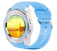 Montre intelligente multifonction - RNCYN - Écran circulaire - Carte SIM - Caméra intégrée - Bleu - Multi-langue