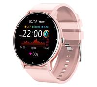 Montre Connectée Tactile Écran Rond Hd North Edge Bracelet En Silicone Rose