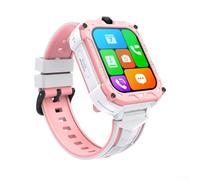 Montre intelligente pour enfants 4G, montre téléphone avec appel vidéo, positionnement LBS, caméra HD, chat vocal, fente pour carte SIM, design robuste pour la sécurité extérieure des enfants (rose)