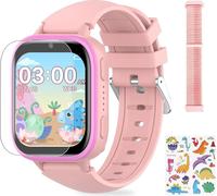 Montre intelligente pour enfants avec fonction d'appel,31 jeux de puzzle, montre intelligente multifonctionnelle pour enfants, garçons et filles(Rose)