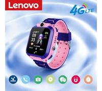 Montre intelligente pour enfants Lenovo avec suivi GPS, étanche, mini, avec carte SIM 4G, appel, caméra, cadeau d'anniversaire, horloge électronique Pink