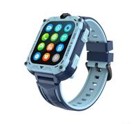 Montre intelligente pour enfants, montre téléphone 4G avec appel vidéo, positionnement LBS, caméra HD, chat vocal, carte SIM, bracelet GPS étanche pour enfants (bleu)