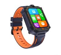 Montre intelligente pour enfants, montre téléphone 4G avec appel vidéo, positionnement LBS, caméra HD, chat vocal, carte SIM, bracelet GPS étanche pour enfants (orange)