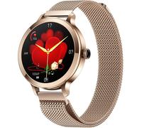 Montre Intelligente Pour Femmes Avec Appel Bluetooth, Smartwatch Pour Iphone Et Téléphones Android, Montre De Suivi De Fitness Avec Fonction De Réponse/Réception D'Appels, Étanche (Doré)
