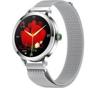 Montre Intelligente Pour Femmes Avec Appel Bluetooth, Smartwatch Pour Iphone Et Téléphones Android, Montre De Suivi De Fitness Avec Fonction De Réponse/Réception D'Appels, Étanche (Argent)