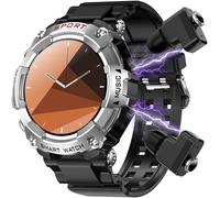 Montre Intelligente Pour Homme Avec Écouteurs Sans Fil, Écran Tactile Amoled De 1,54"", Casque Bluetooth, Appel Bluetooth/Musique Locale/Mp3/Ai Voix/Moniteur De Fréquence Cardiaque (Argent)[Z1672]