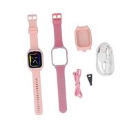 Montre Intelligente pour Les Enfants, Réveil à Message Vocal Montre Intelligent Coule Enfants, Téléphone Exterieur Multifonctionnel (Pink)