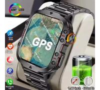 Montre intelligente robuste pour les sports de plein air, surveillance de la santé, assistant vocal, appel Bluetooth, lampe torche LED, NOUVEAU modèle 2026 Br22BkMilan 2.01