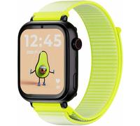 SaveFamily SaveWatch Plus 4G | Montre Connectée pour Enfants avec GPS, Appels, Vidéo, Whatsapp, Musique, Bluetooth et App Store | Carte SIM Incluse - Cadran Noir et Bracelet en Tissu Jaune