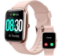 MONTRE INTELLIGENTE-TRA-Montre Rose Connectée Femme, Appel, Cardio, Podomètre, IP68, 100 Modes, Cycle, Musique, Android iOS