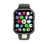 Montre intelligente VP29 4G réseau complet Android 5,7 cm avec caméra rotative et carte SIM, GPS, Wi-Fi, NFC G00gle - Noir - 8 Go 128 Go
