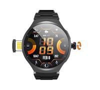 Montre intelligente VP50 Global appel Carte SIM 4G Android AMOLED 1,75 pouces 180° Appareil photo extractible GPS WIFI Jeux Whatsapp 2025 Nouveau (noir, 4G 64G)
