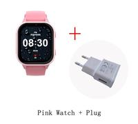 Montre Intelligente Wonlex Pour Enfants,Montre-Bracelet Intelligente,Prise En Charge De Whatsapppig Kt19pro,Android 8.0,Caméra Vidéo,Téléphone Intelligent Connecté,Gps,4g - Type Pink And Plug