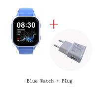 Montre Intelligente Wonlex Pour Enfants,Montre-Bracelet Intelligente,Prise En Charge De Whatsapppig Kt19pro,Android 8.0,Caméra Vidéo,Téléphone Intelligent Connecté,Gps,4g - Type Blue And Plug