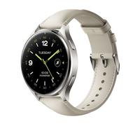 Montre intelligente - XIAOMI - Watch 2 - Gris - Bracelet en cuir blanc - Étanche