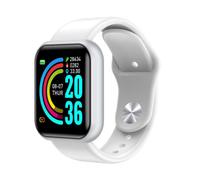 Montre iWear M8 Smart & Fit avec Full Touch 1,3'' IPS Contrôle multimédia / HR / Tension artérielle / Social White