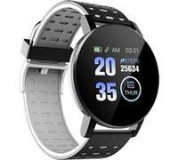 Montre iWear M9 Round Smart & Fit avec Full Touch 1,3'' IPS Contrôle multimédia / HR / Tension artérielle / Social Noir-Blanc G