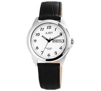 Montre - JUST - Garrick - Cuir noir - Verre saphir - Étanche 10 ATM